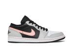 Air Jordan 1 Low ‘Black Grey Pink’ 553558-062 Wabasta store