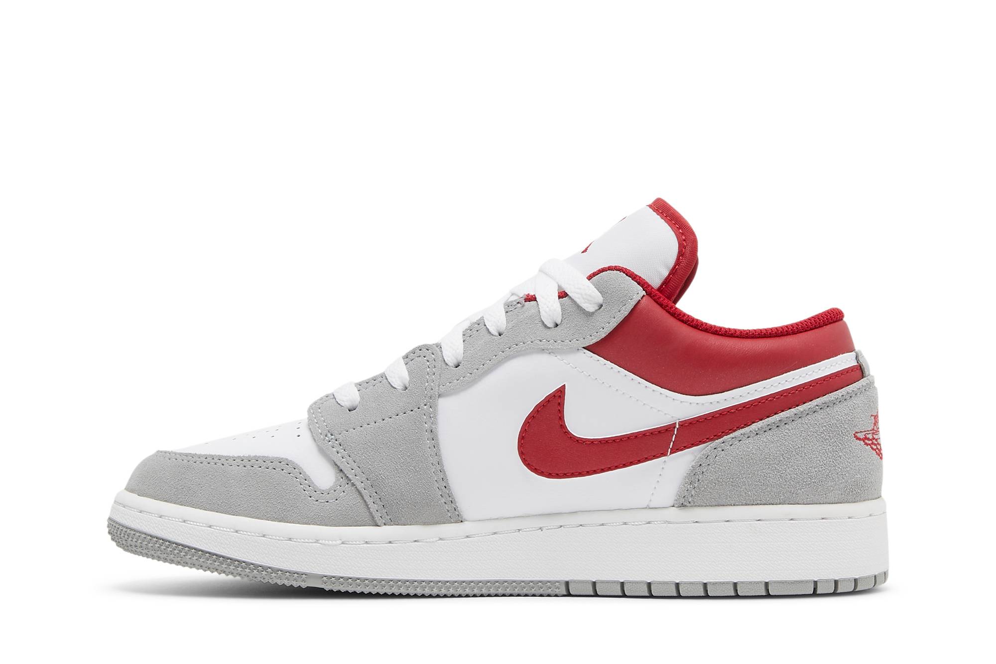 (Grade School) Air Jordan 1 Low SE 'Light Smoke Grey Gym Red' DM0589-016 - Image 3