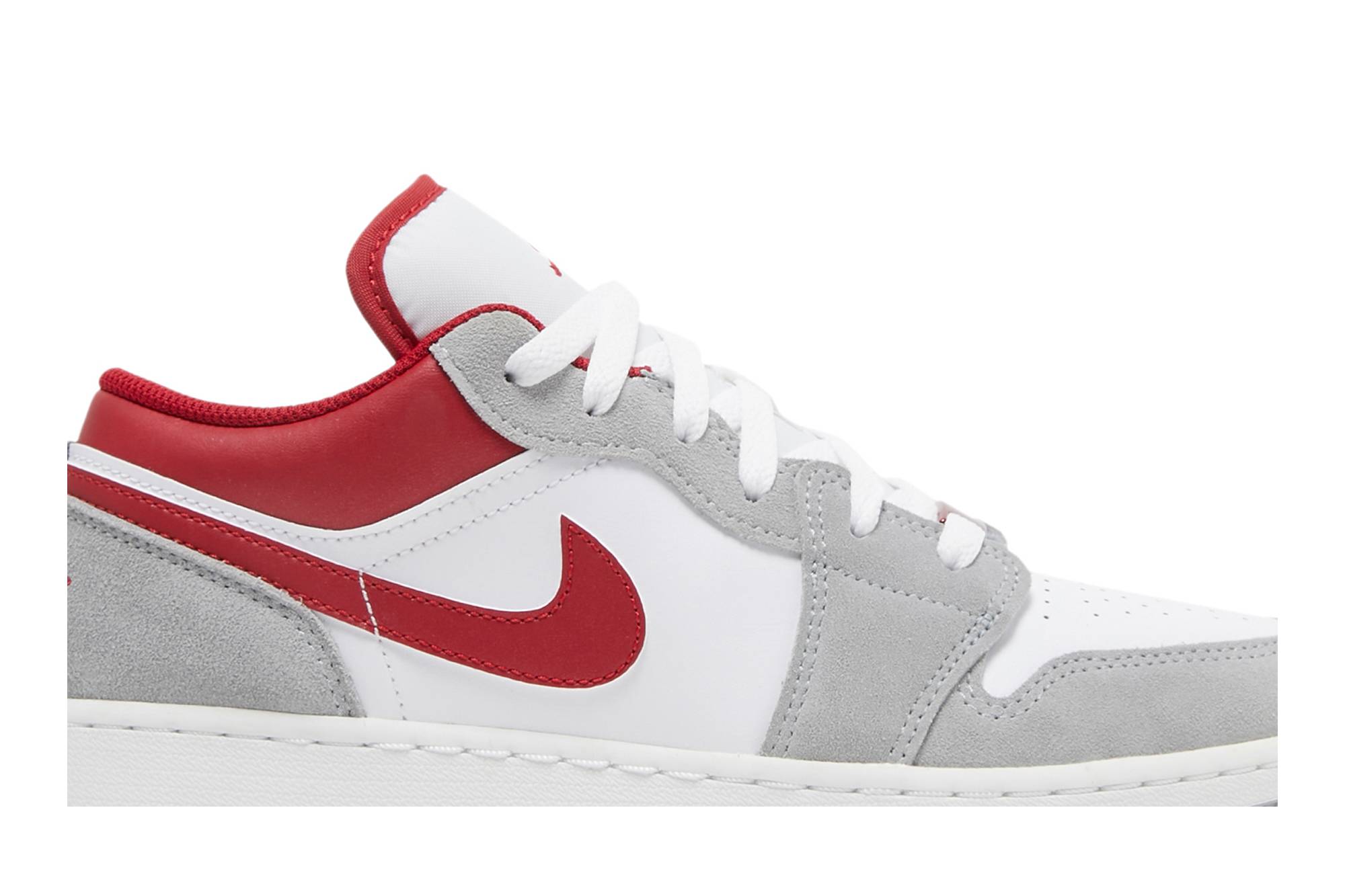 (Grade School) Air Jordan 1 Low SE 'Light Smoke Grey Gym Red' DM0589-016 - Image 2