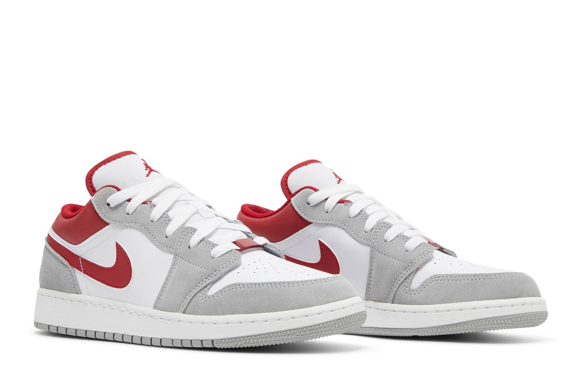 (Grade School) Air Jordan 1 Low SE 'Light Smoke Grey Gym Red' DM0589-016 - Image 8
