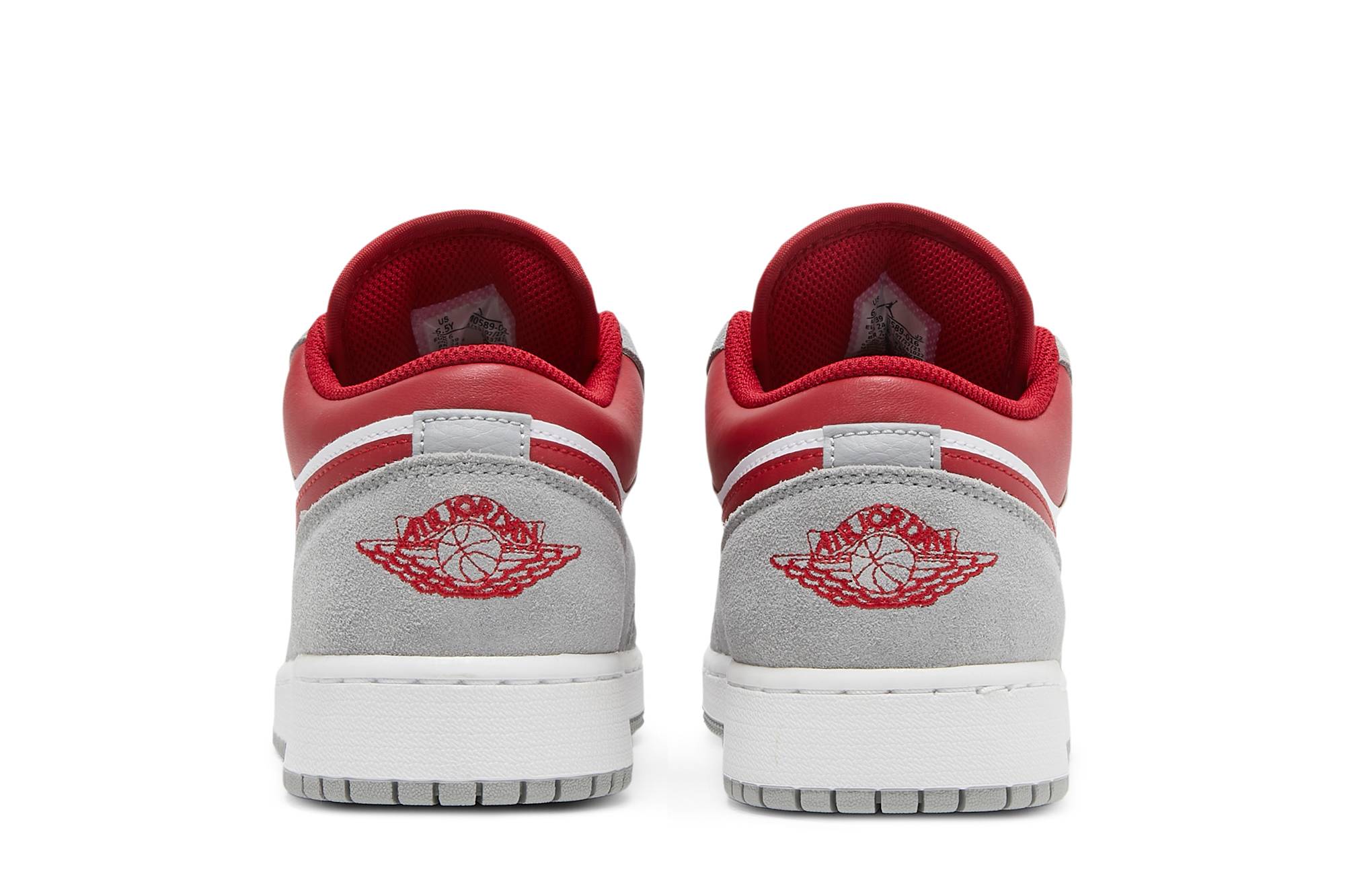 (Grade School) Air Jordan 1 Low SE 'Light Smoke Grey Gym Red' DM0589-016 - Image 6