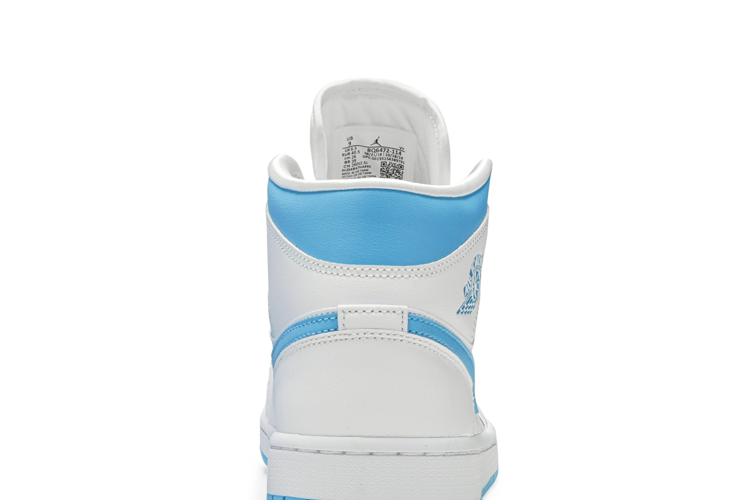 (Women) Air Jordan 1 Mid 'UNC' BQ6472-114 - Image 7