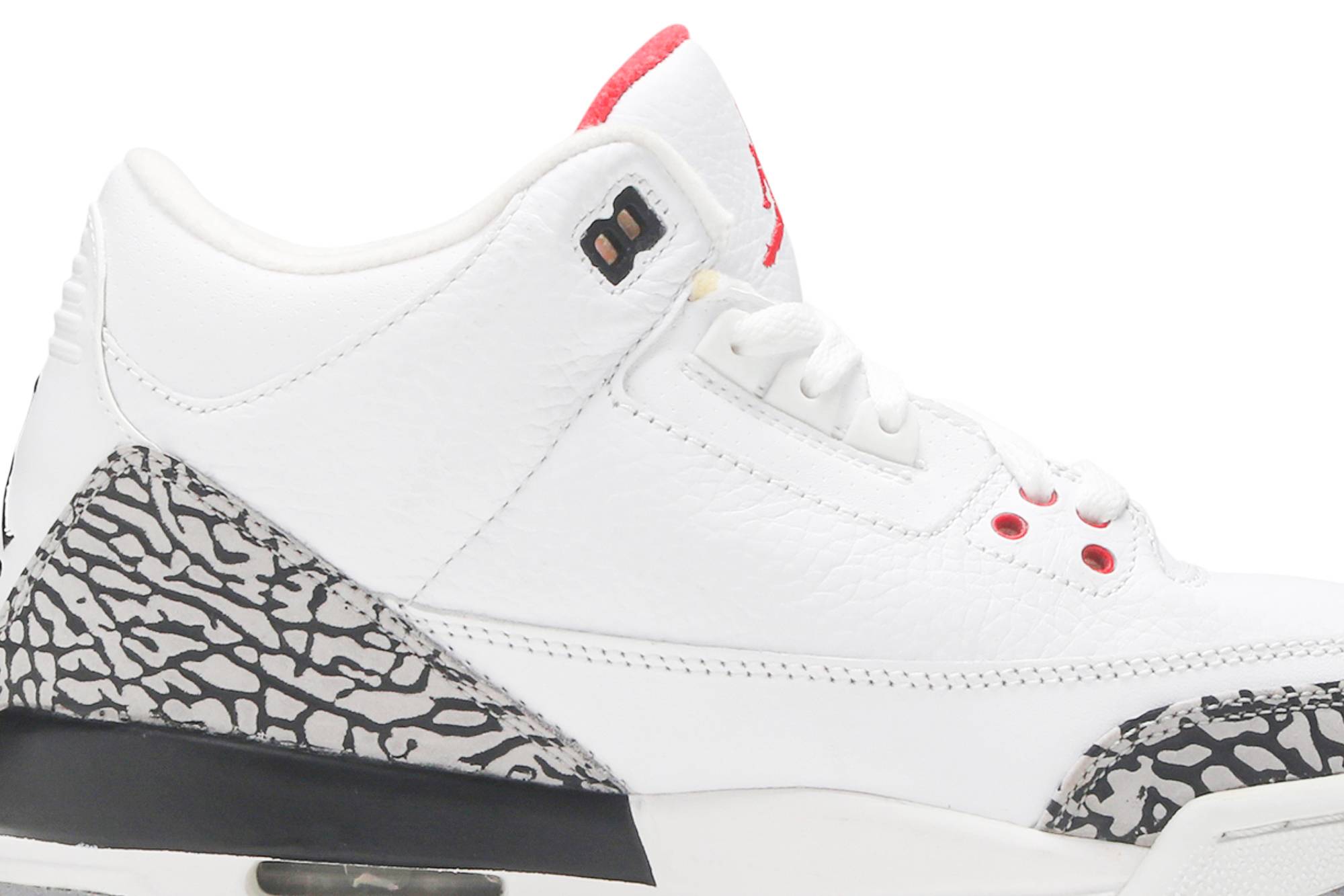 (Grade School) Air Jordan 3 Retro 2011 White Cement 398614-105 Skidge - Image 2