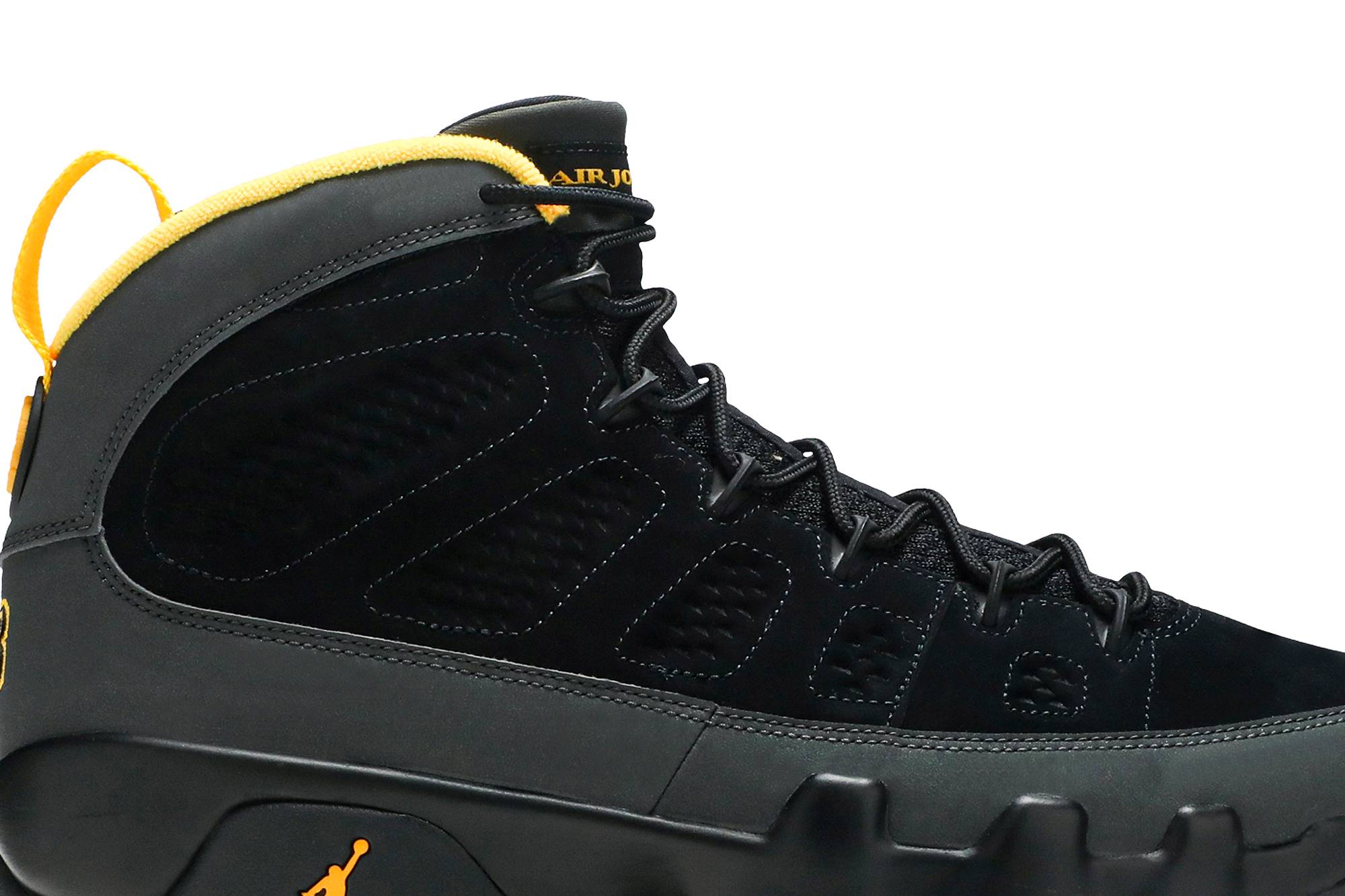 Air Jordan 9 Retro Dark Charcoal University Gold CT8019-070 Skidge - Image 2