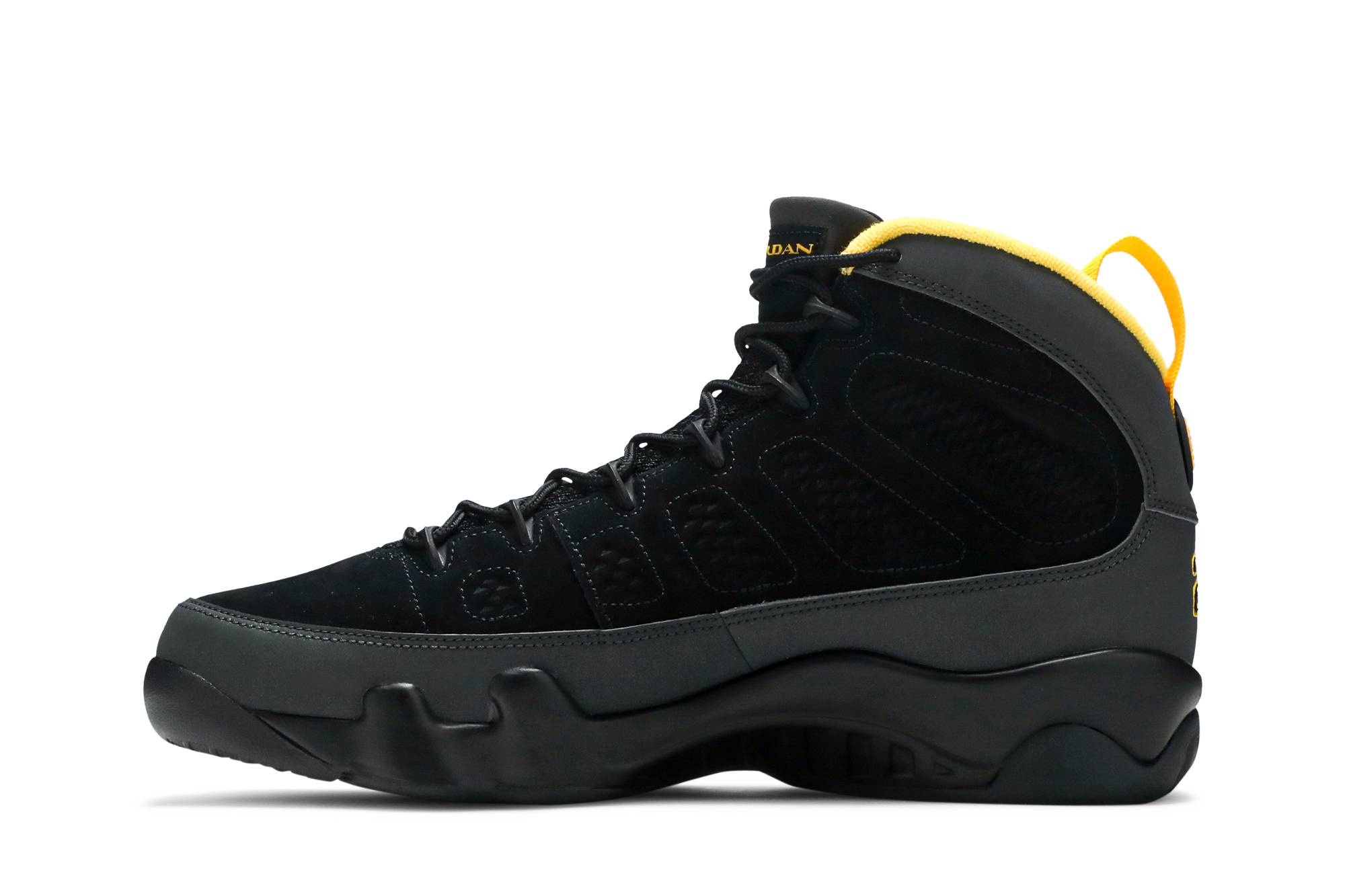 Air Jordan 9 Retro Dark Charcoal University Gold CT8019-070 Skidge - Image 3