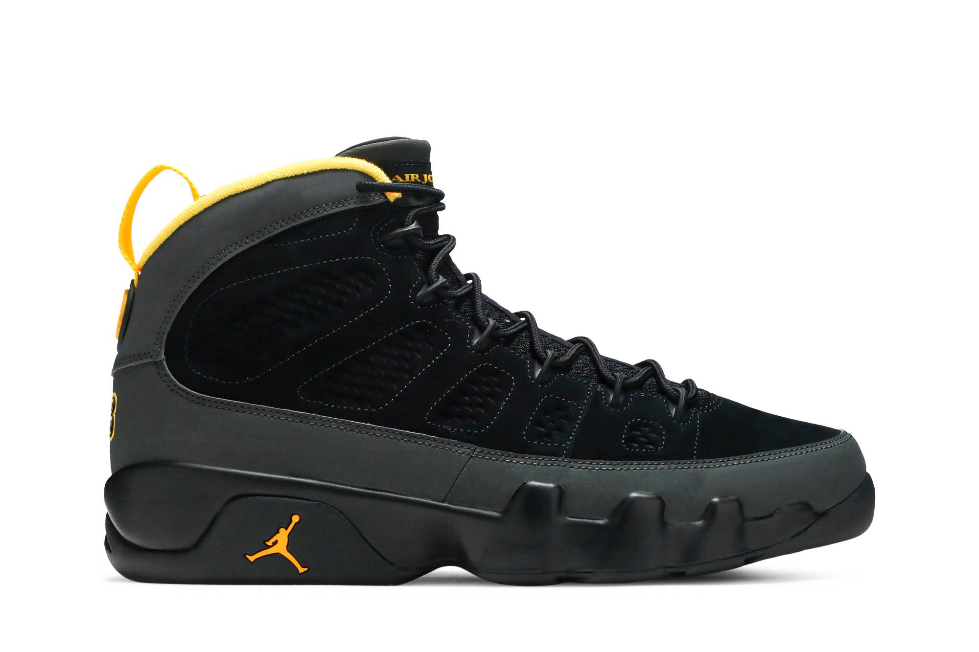 Air Jordan 9 Retro Dark Charcoal University Gold CT8019-070 Skidge