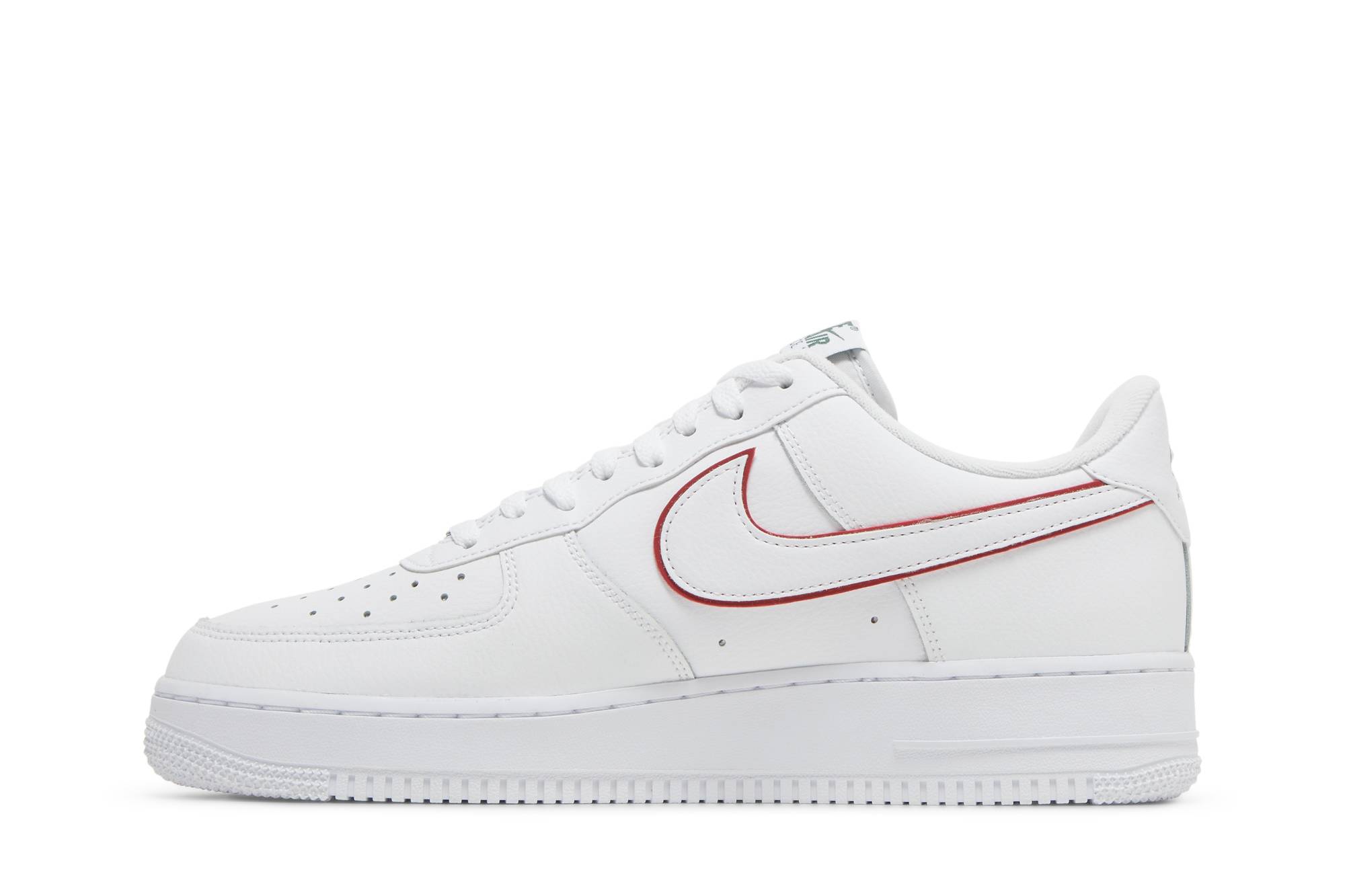 Nike Air Force 1 Low 'Just Do It White Noble Green Metallic Silver University Red' DQ0791-100 - Image 3