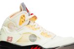 Off-White x Air Jordan 5 SP ‘Sail’ [also worn by DJ Love] DH8565-100 Wabasta store