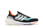 adidas UltraBoost 21 Black Pulse Aqua S23867 WABT