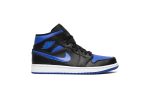 Air Jordan 1 Mid Black Hyper Royal 554724-068 WABT