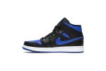 Air Jordan 1 Mid Black Hyper Royal 554724-068 WABT