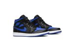 Air Jordan 1 Mid Black Hyper Royal 554724-068 WABT