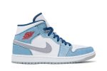 Air Jordan 1 Mid ‘French Blue Fire Red’ DN3706-401 WABT