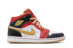 Air Jordan 1 Mid XQ ‘White Black Sport Red’ 2022 DV0576-176 WABT
