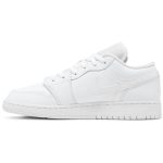 (GS) Air Jordan 1 Low Triple White 553560-130 WABT