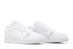 (GS) Air Jordan 1 Low Triple White 553560-130 WABT