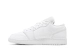 (GS) Air Jordan 1 Low Triple White 553560-130 WABT