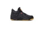 (GS) Levis x Air Jordan 4 Retro Black Denim (Levis Tag) AQ9103-001 WABT