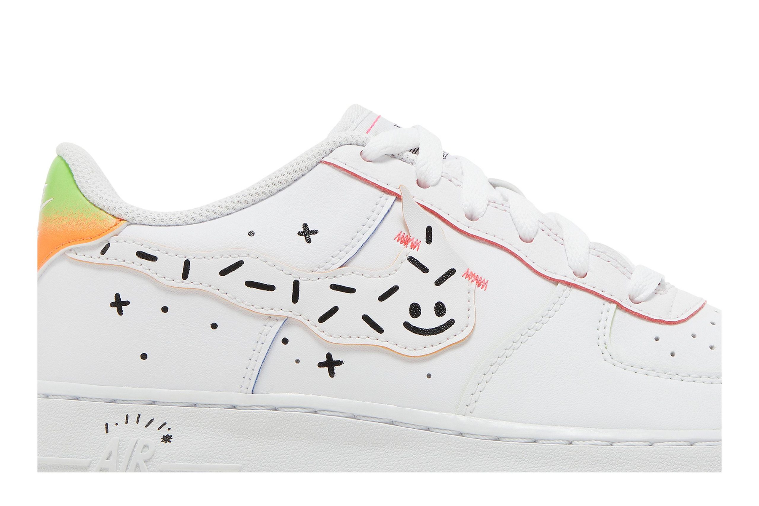 (Grade School) Nike Air Force 1 Low 'Kids Drawing' DV1366-111 - Image 2