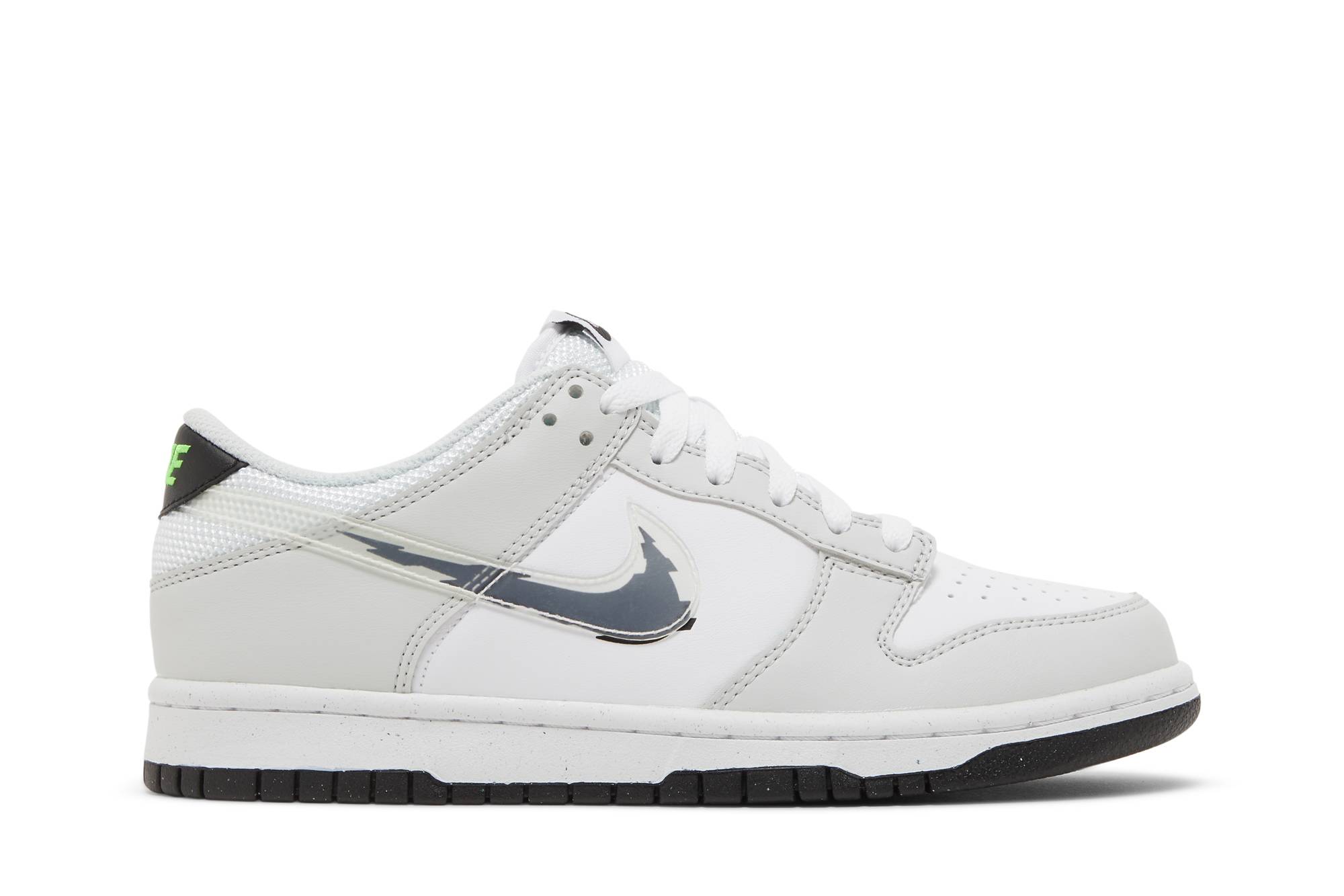 (Grade School) Nike Dunk Low Glitch Swoosh DV3033-001 Skidge