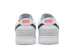 Nike Dunk Low White Grey Navy Aqua Mini Swoosh FJ4227-001 WABT