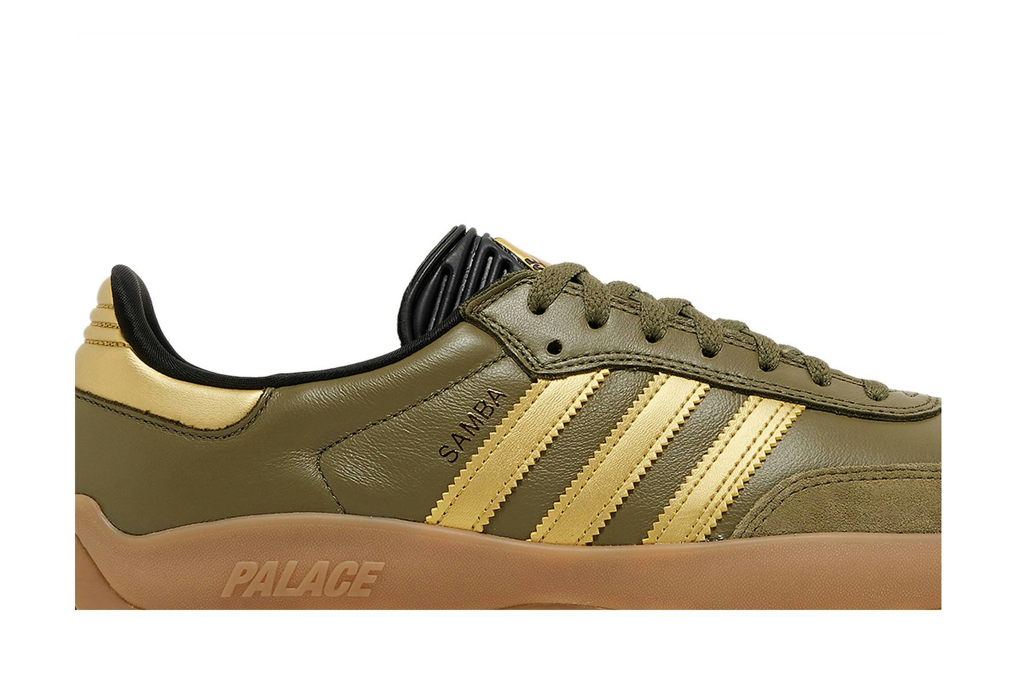 Palace x adidas Puig Samba 'Olive Gold' HQ6100 - Image 7
