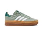 (W) adidas Gazelle Bold Silver Green Gum ID6998 WABT