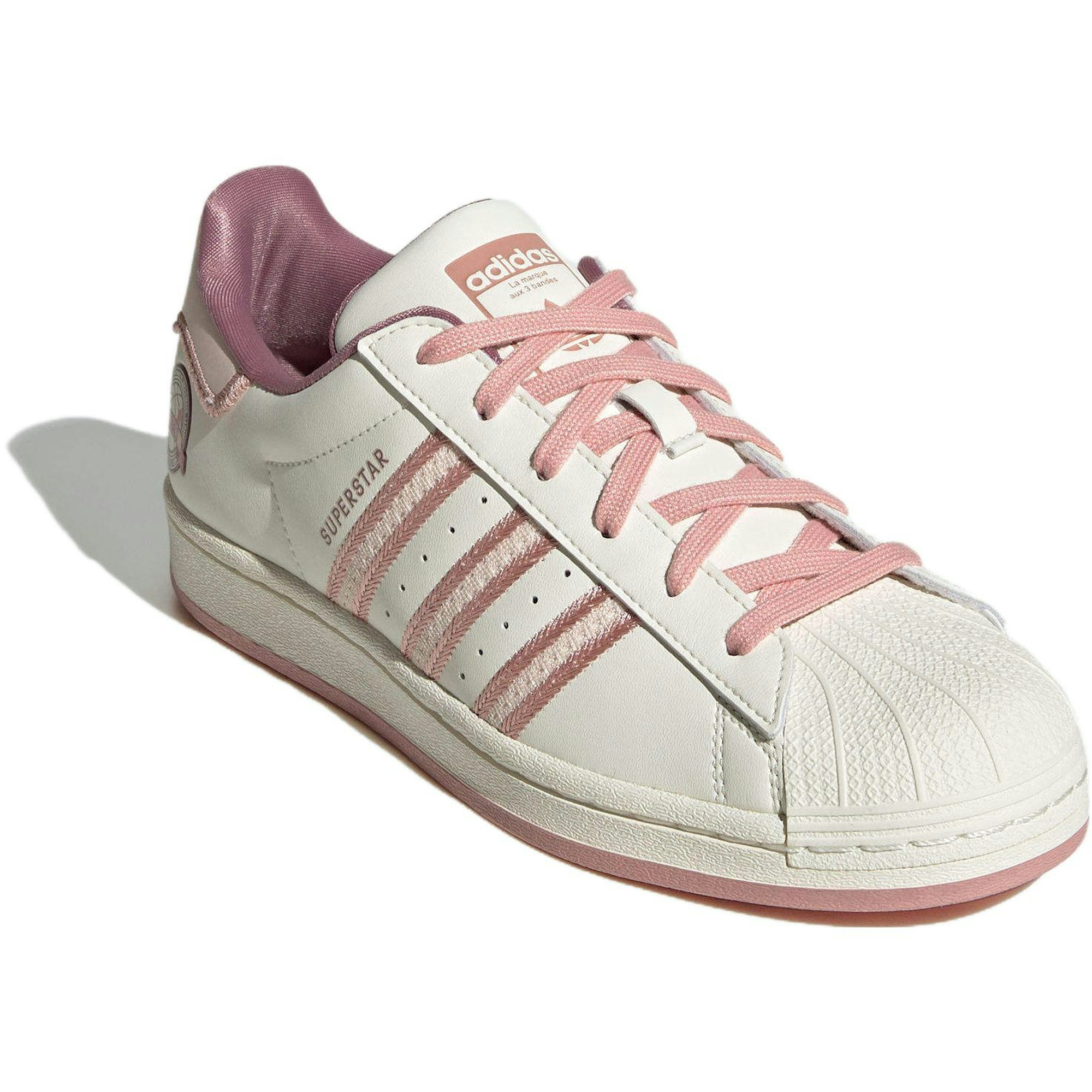 (Women) adidas Originals Superstar Shoes Cream White Pink IE5528 Nicesnk - Image 3