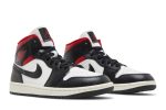 (W) Air Jordan 1 Mid ‘Black Sail Gym Red’ BQ6472-061 WABT