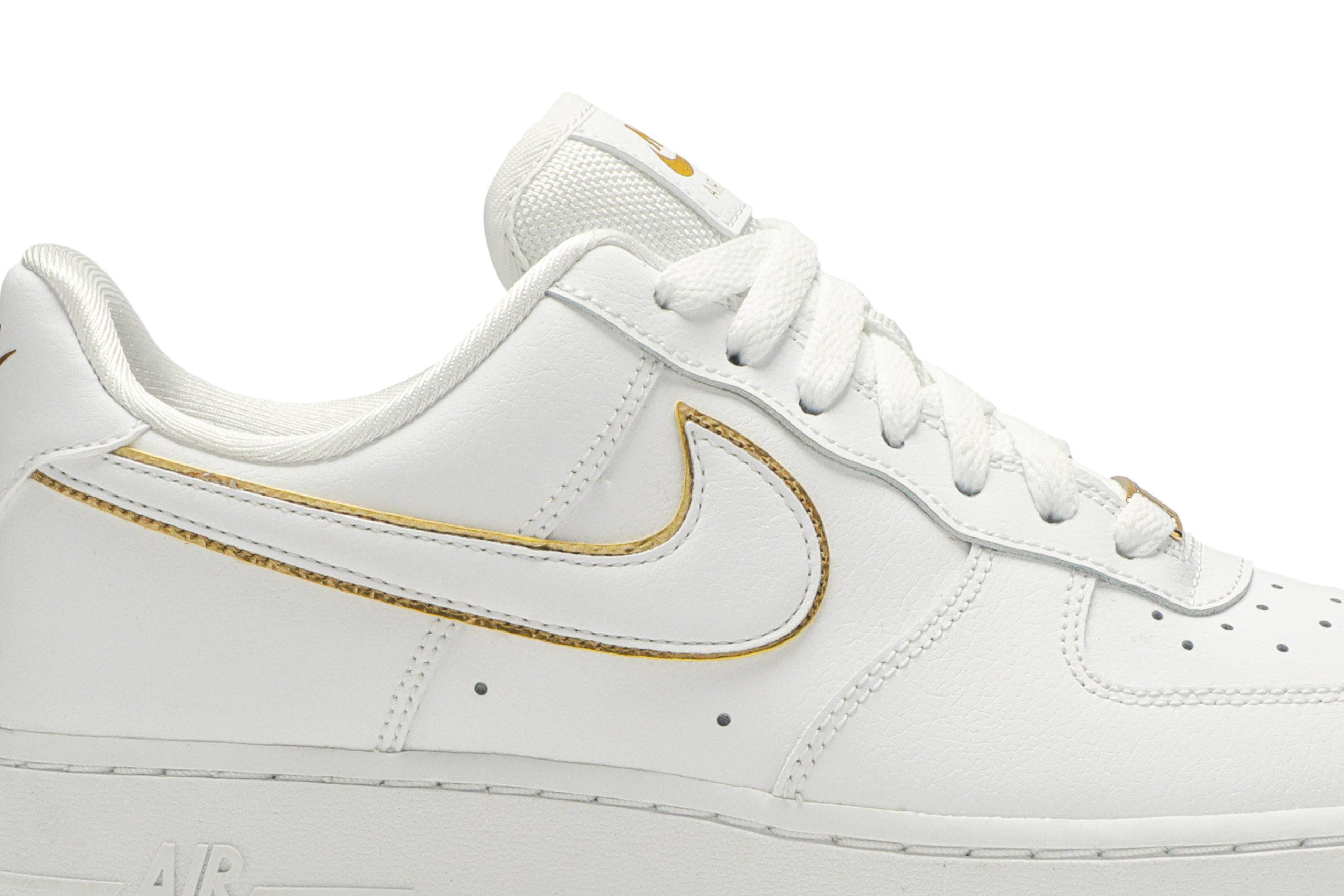 (Women) Nike Air Force 1 07 ESS Metallic Gold AO2132-102 Nicesnk - Image 2