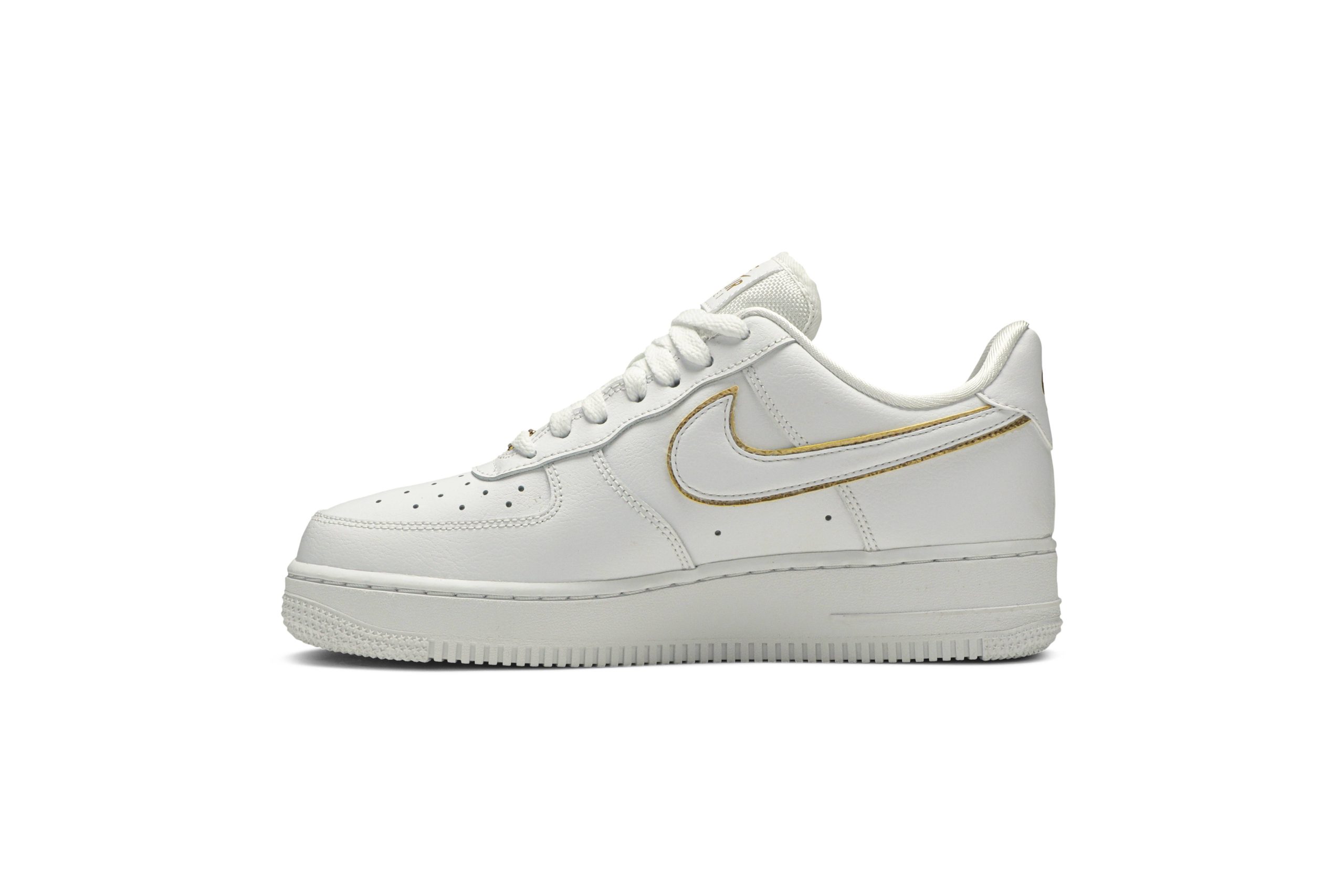(Women) Nike Air Force 1 07 ESS Metallic Gold AO2132-102 Nicesnk - Image 3