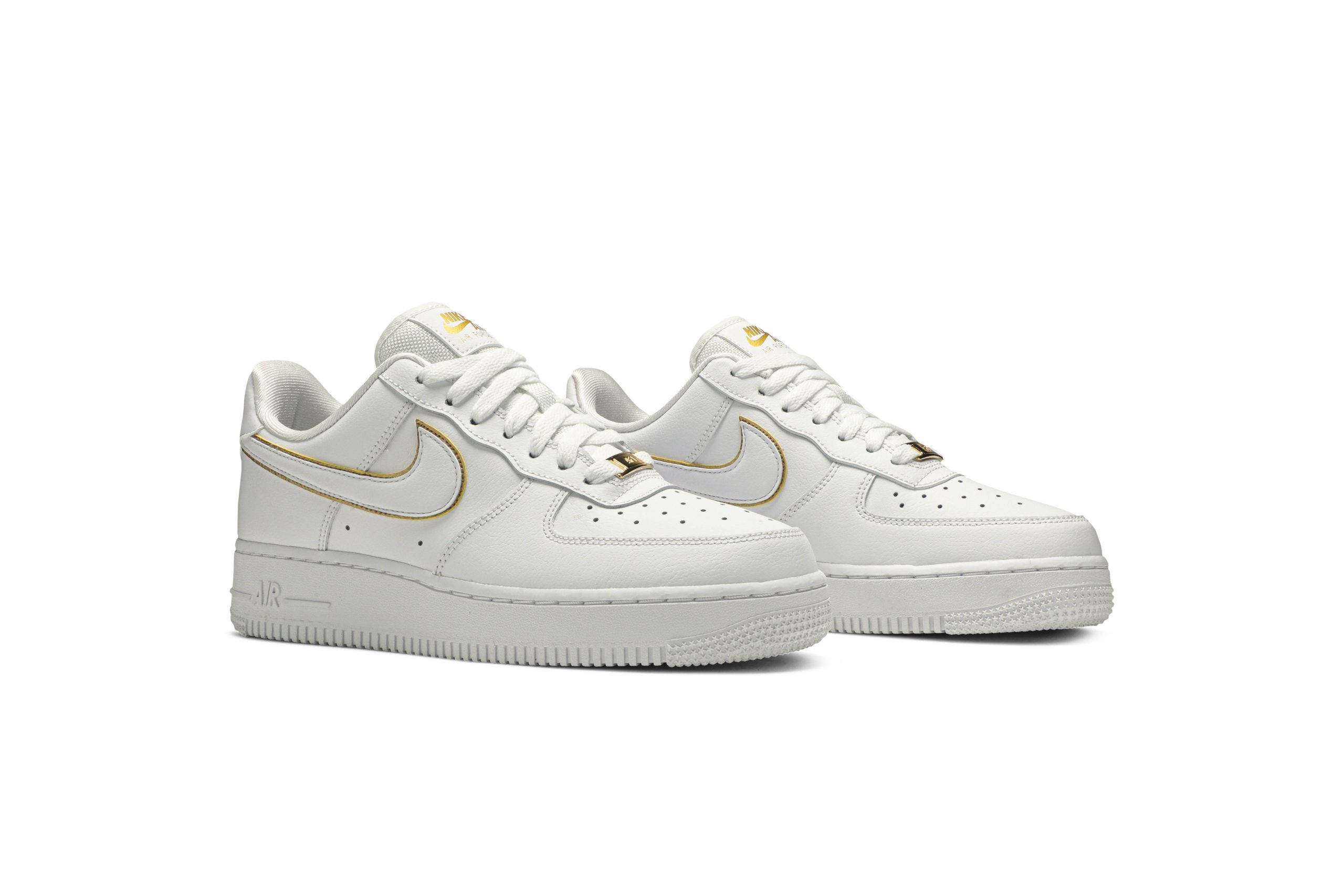 (Women) Nike Air Force 1 07 ESS Metallic Gold AO2132-102 Nicesnk - Image 8
