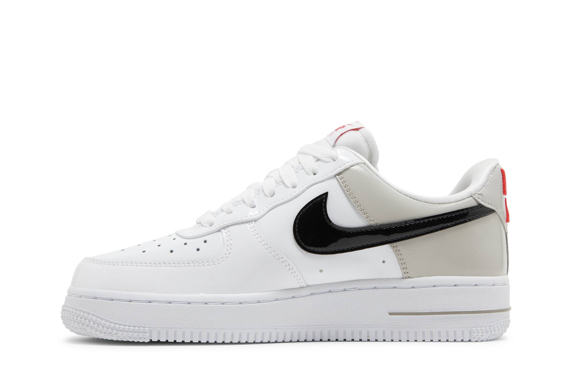 (Women) Nike Air Force 1 '07 Essential 'White Iron Ore Patent' DQ7570-001 - Image 3