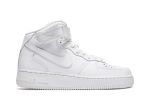 (W) Nike Air Force 1 07 Mid Triple White DD9625-100 WABT