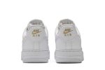 (W) Nike Air Force 1 Low 07 Essential White Metallic Gold CT1989-100 WABT