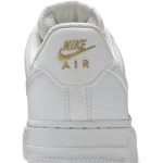 (W) Nike Air Force 1 Low 07 Essential White Metallic Gold CT1989-100 WABT