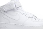 (W) Nike Air Force 1 Mid 07 Leather ‘Triple White’ 366731-100 WABT