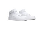 (W) Nike Air Force 1 Mid 07 Leather ‘Triple White’ 366731-100 WABT
