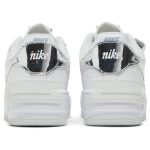 (W) Nike Air Force 1 Shadow White Metallic Silver DQ0837-100 WABT