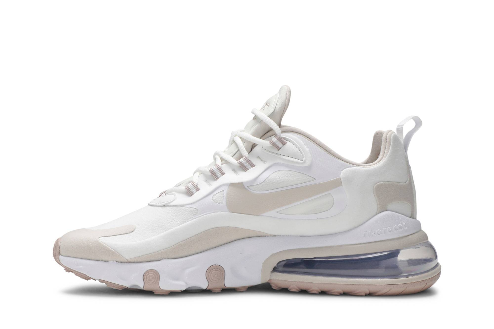 (Women) Nike Air Max 270 React Summit White Orewood Brown CJ0619-102 Skidge - Image 3