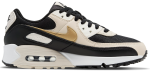 (W) Nike Air Max 90 Black Metallic Gold Summit White DB9578-001 WABT