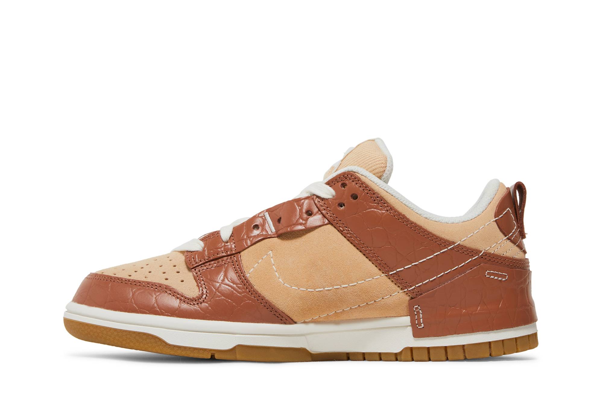 (Women) Nike Dunk Low Disrupt 2 'Brown Croc' DV1026-215 - Image 3