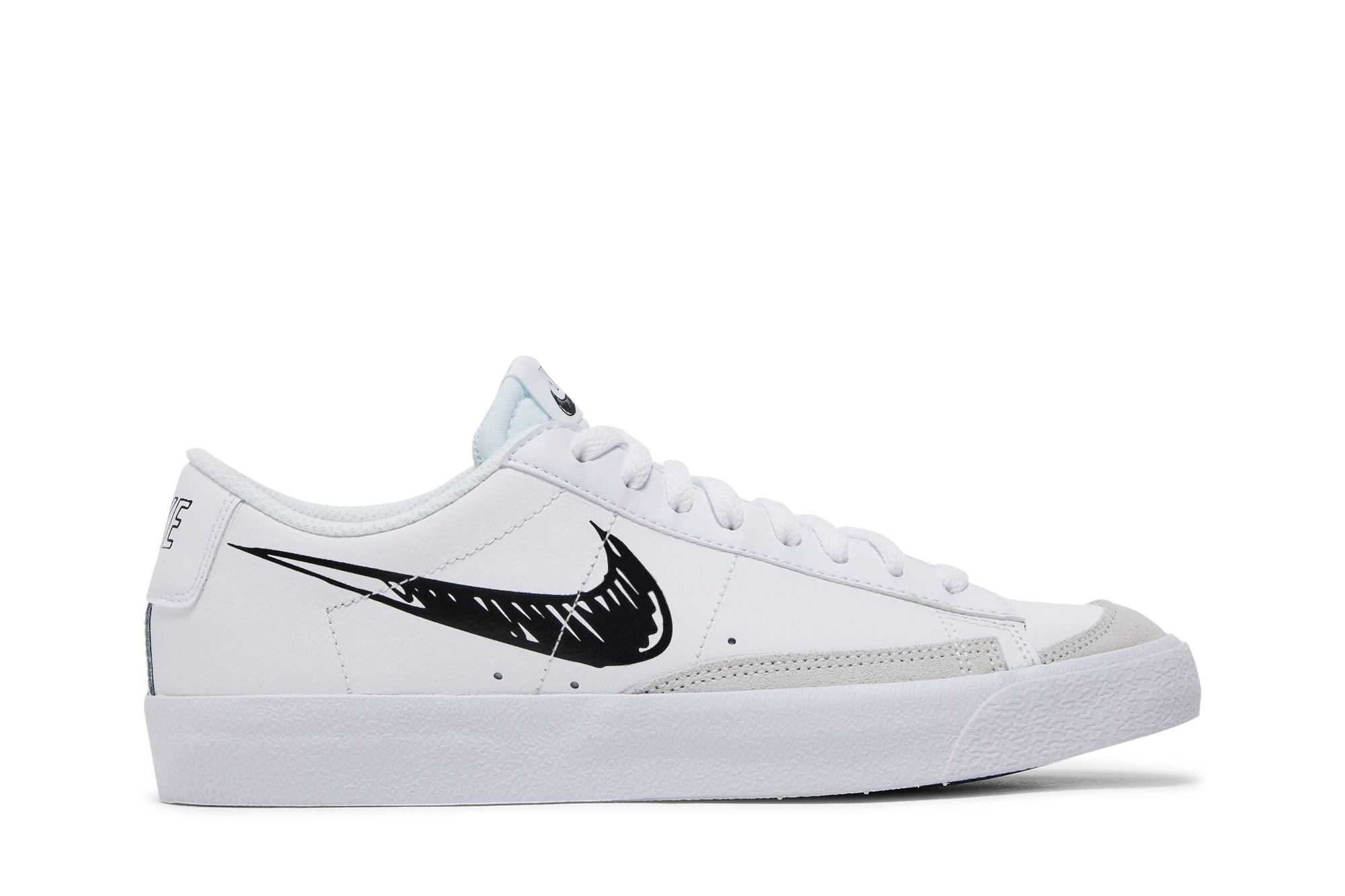 (Youth) Nike Blazer Low 77 GS Sketch - White Black DM7819-100 Skidge