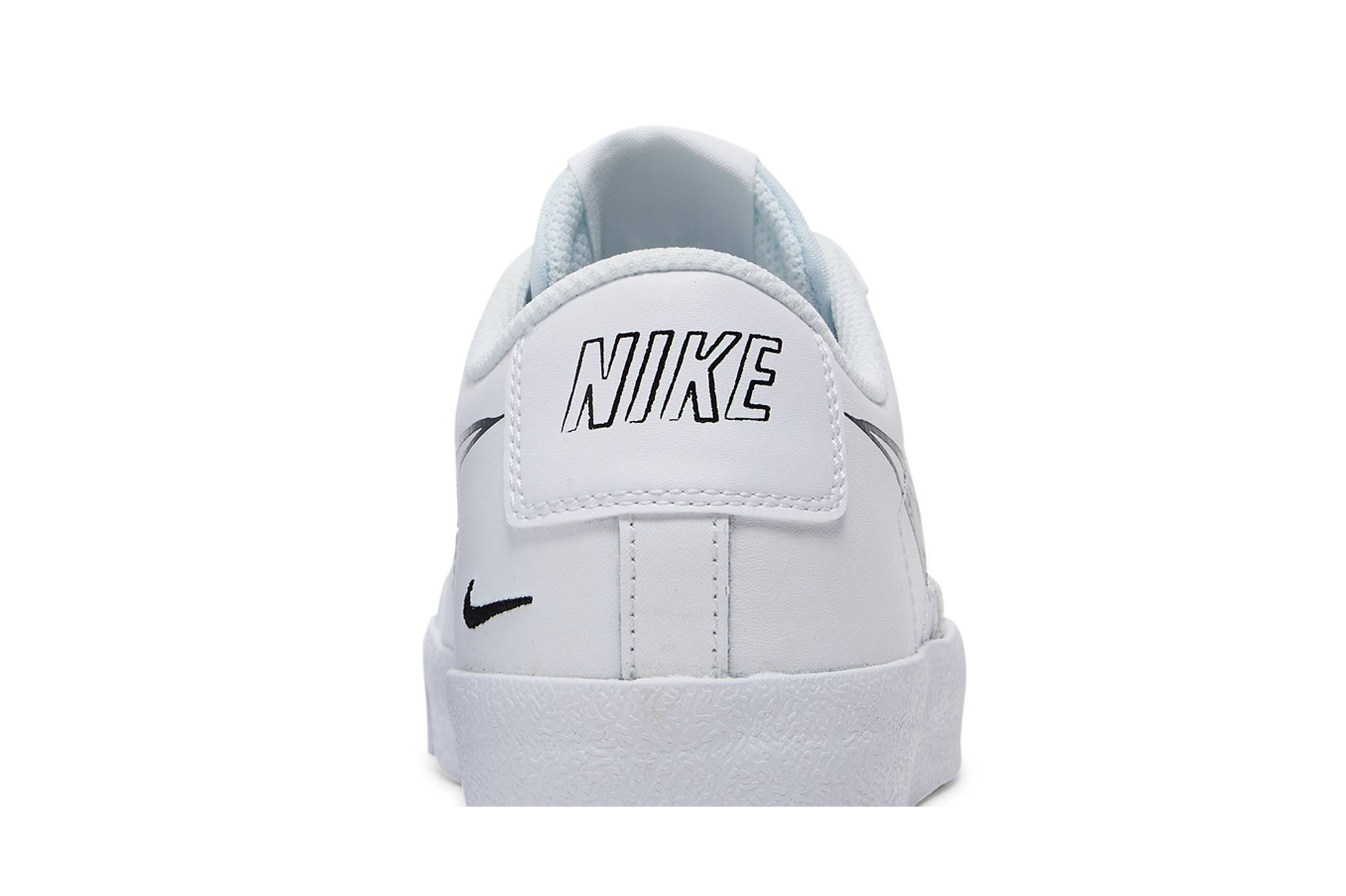 (Youth) Nike Blazer Low 77 GS Sketch - White Black DM7819-100 Skidge - Image 7