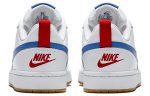 (Youth) Nike Court Borough Low 2 White Blue Red BQ5448-109 WABT