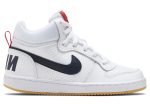 (Youth) Nike Court Borough Mid White Obsidian Gum 839977-107 WABT