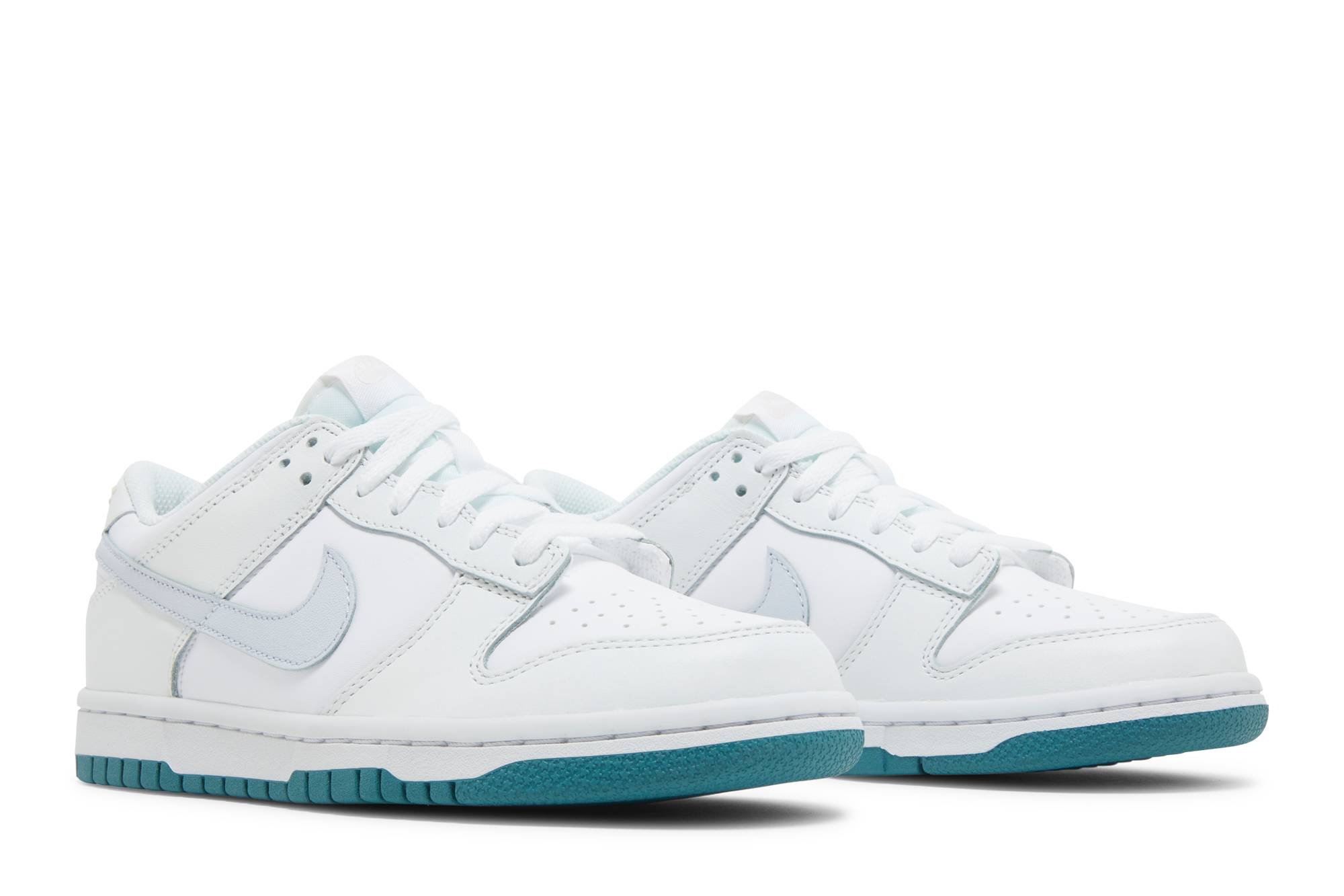 (Youth) Nike Dunk Low White Grey Teal FD9911-101 Skidge - Image 8